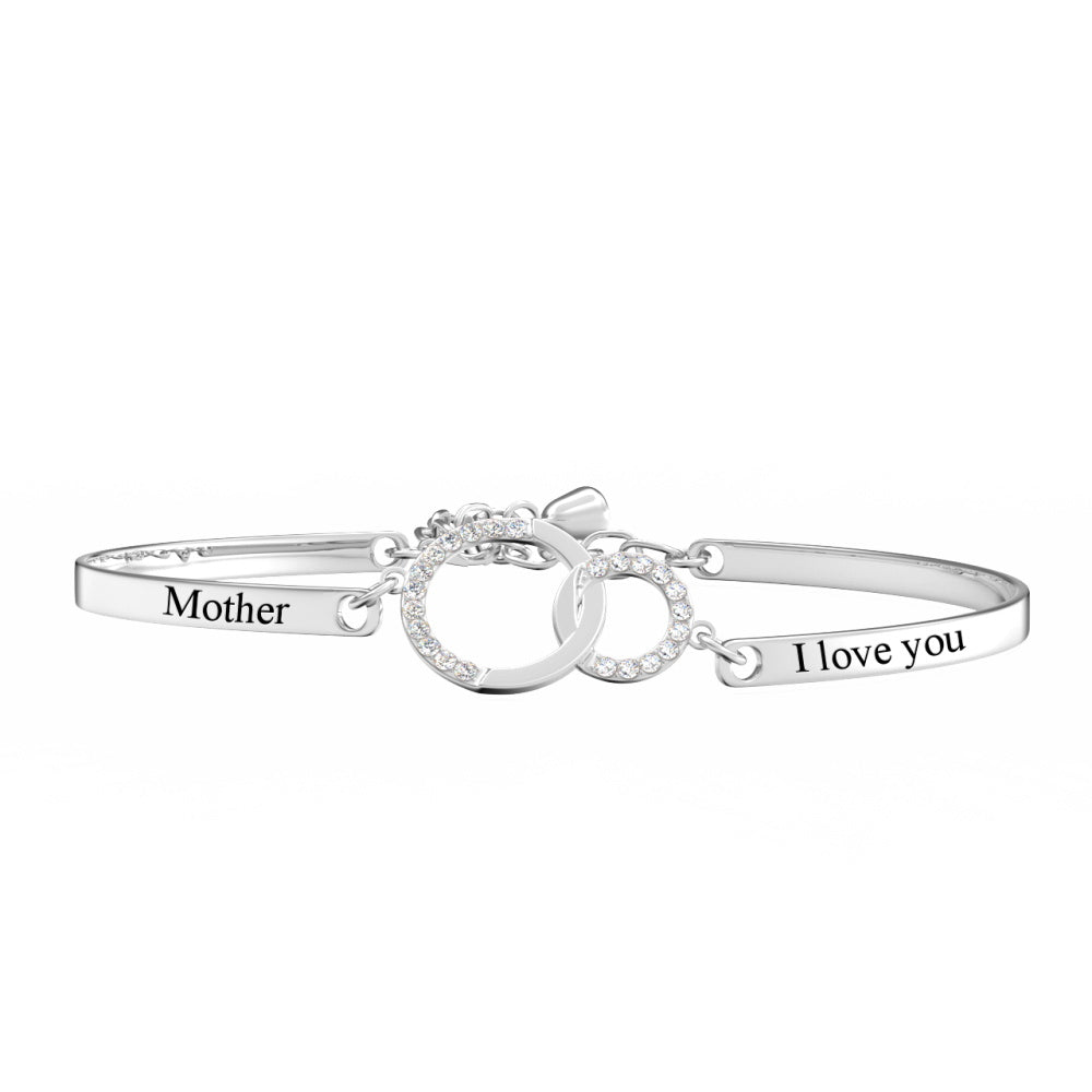 Custom Bracelet for Mom Personalised Engraved Bracelet Mother's Day Gift - soufeeluk