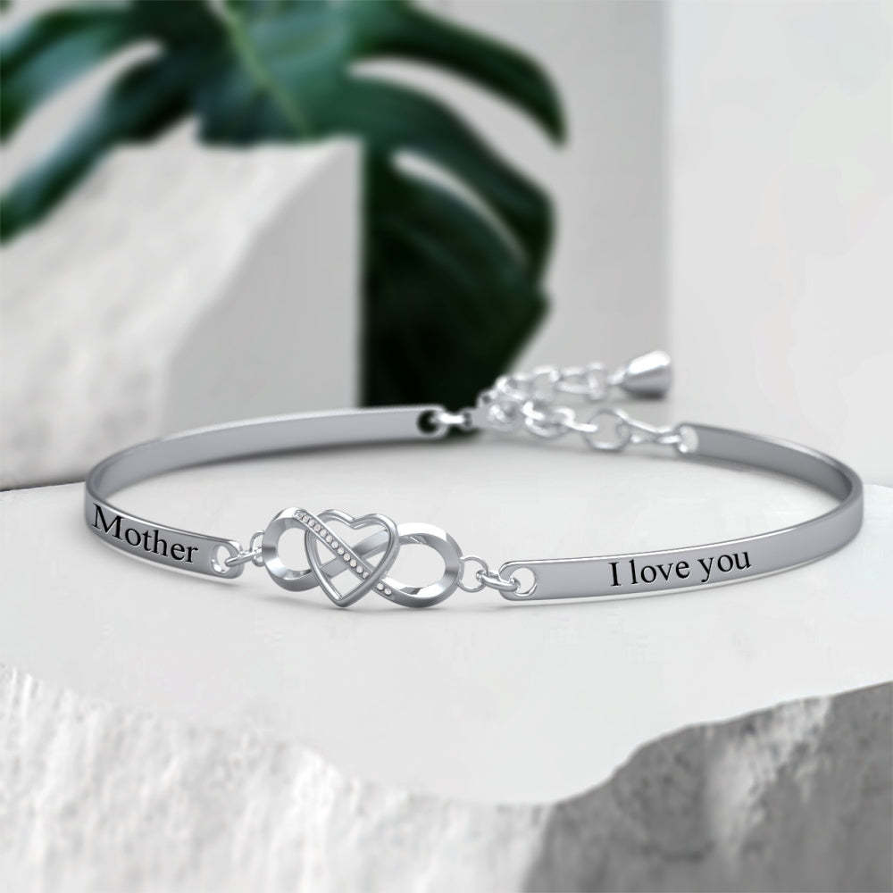 Mothers Day Bracelet Custom Gift for Mom Personalised Engraved Bracelet - soufeeluk