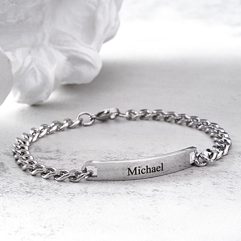 Custom Engraved Bracelet Set Personalised Fashion Bracelet For Couples - soufeeluk