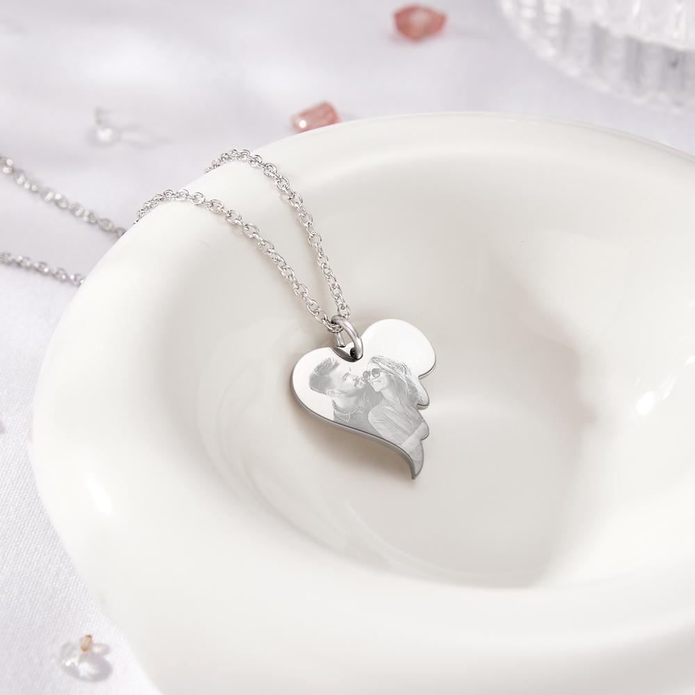 Custom Photo Necklace Love Pendant Necklace Gift for Women - soufeeluk