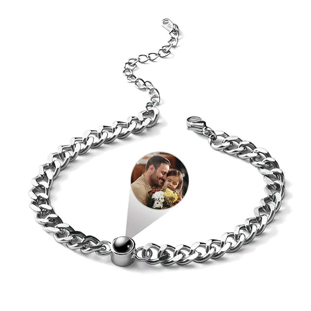 Custom Photo Bracelet Projection Bracelet Vintage Bracelet for Dad Father's Day Gift - soufeeluk