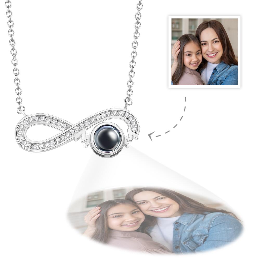 Custom Projection Necklace Infinity Symbol Creative Simplicity Gifts - soufeeluk