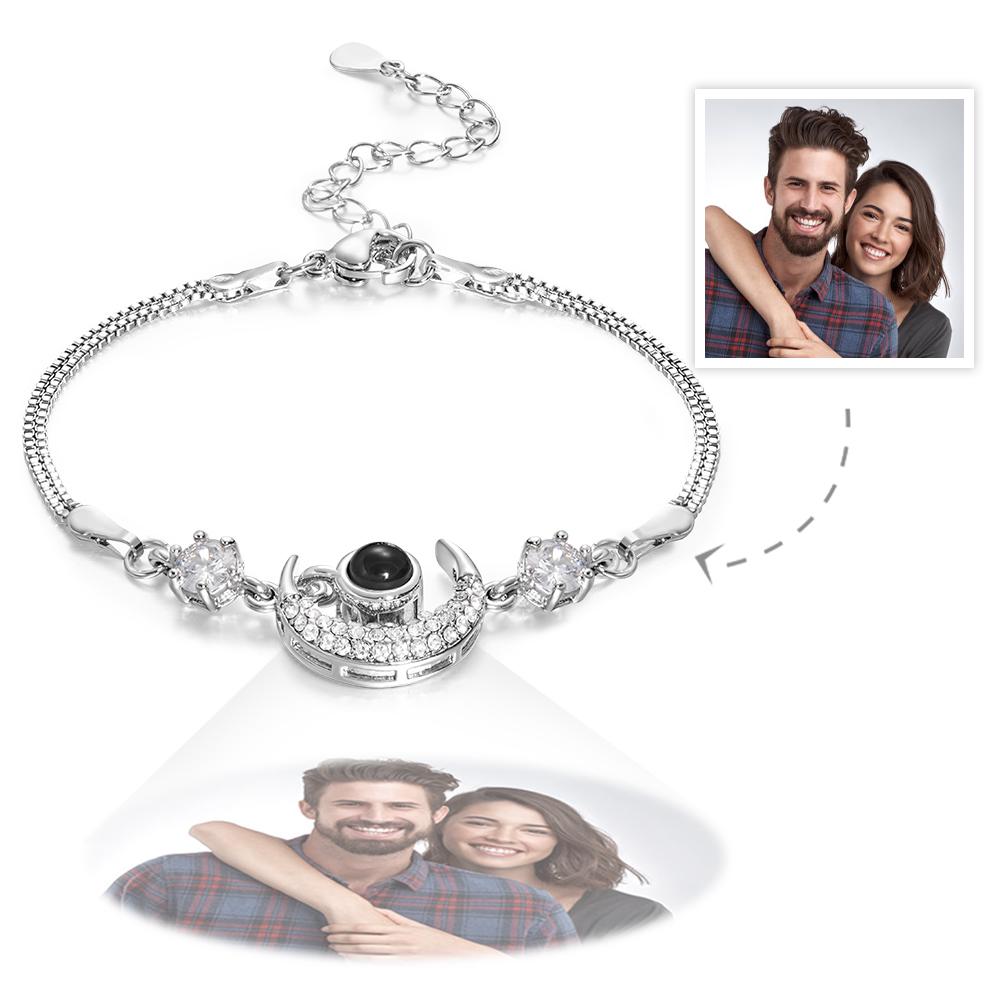 Custom Photo Projection Bracelet Moon Star Projection Bracelet Creative Gift - soufeeluk