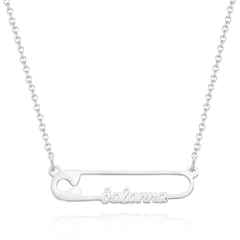 Clip Creative Cute Personalised Name Necklace Custom Women Pendant Necklace Birthday Gifts - soufeeluk