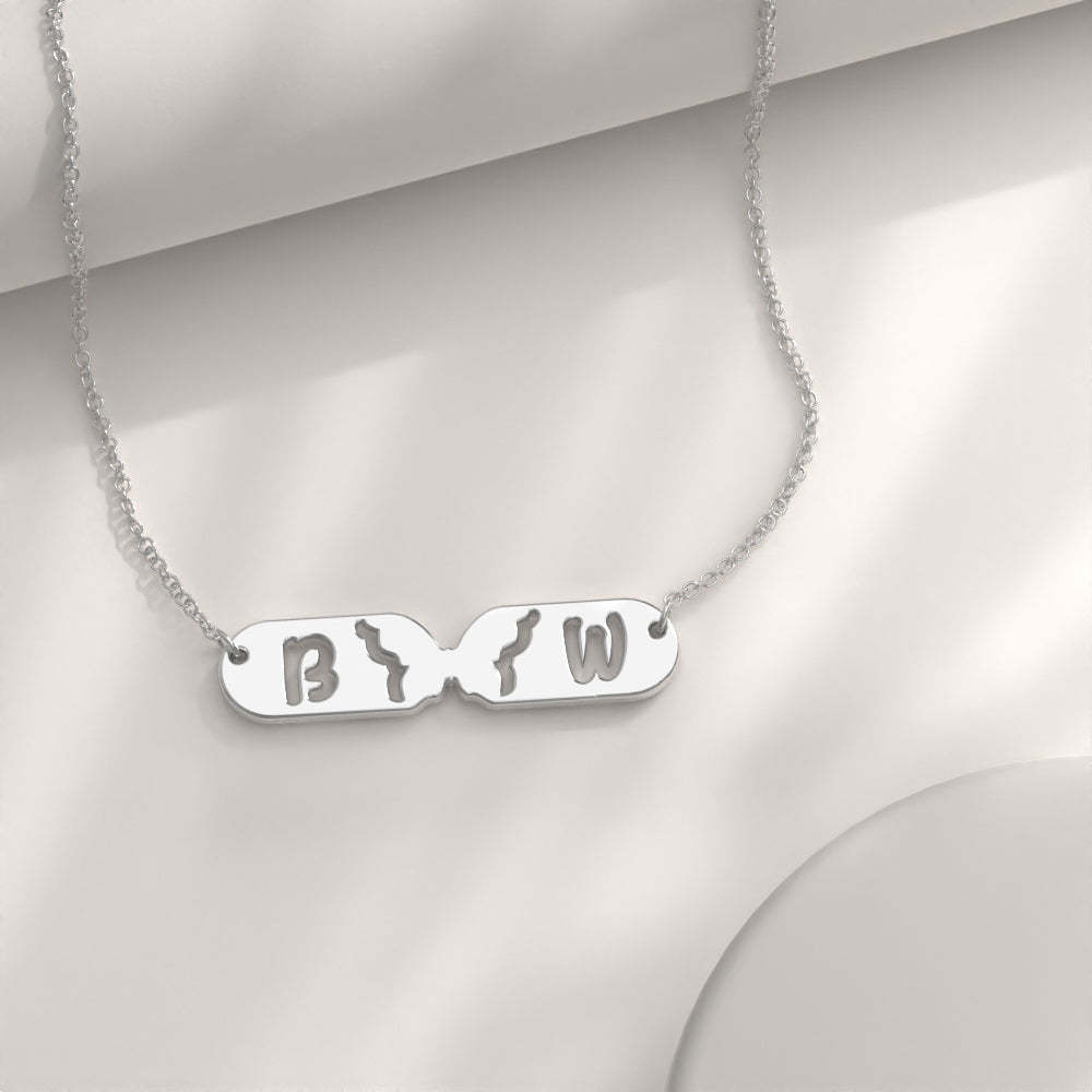Custom Butterfly Name Necklace Gift, I Feel Butterflies in My Stomach When I With You - soufeeluk