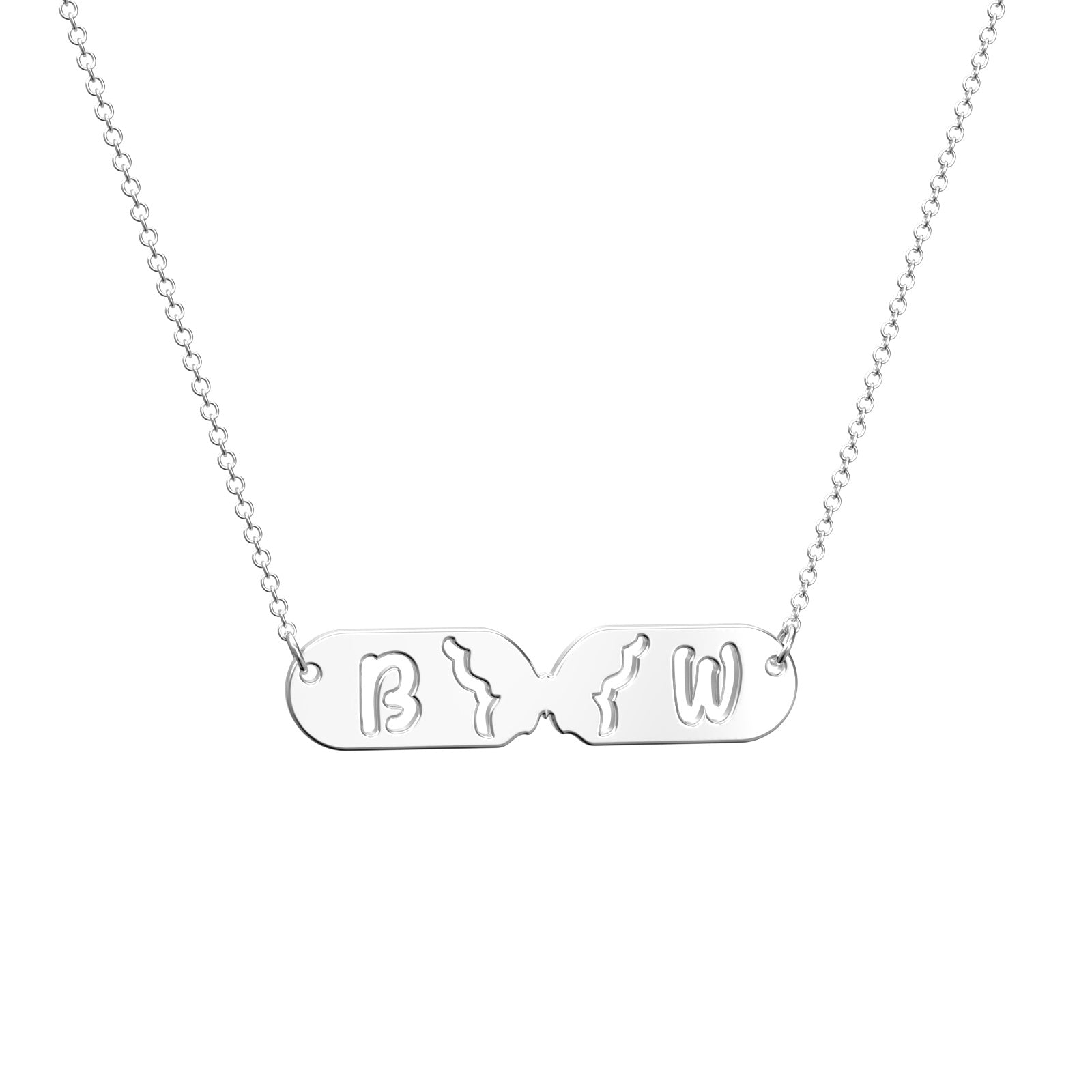 Custom Butterfly Name Necklace Gift, I Feel Butterflies in My Stomach When I With You - soufeeluk