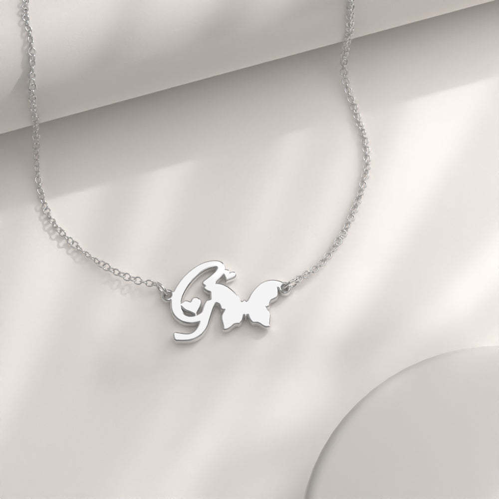 Custom Necklace Female Necklace Gift, Personalised Necklace With A Butterfly - soufeeluk