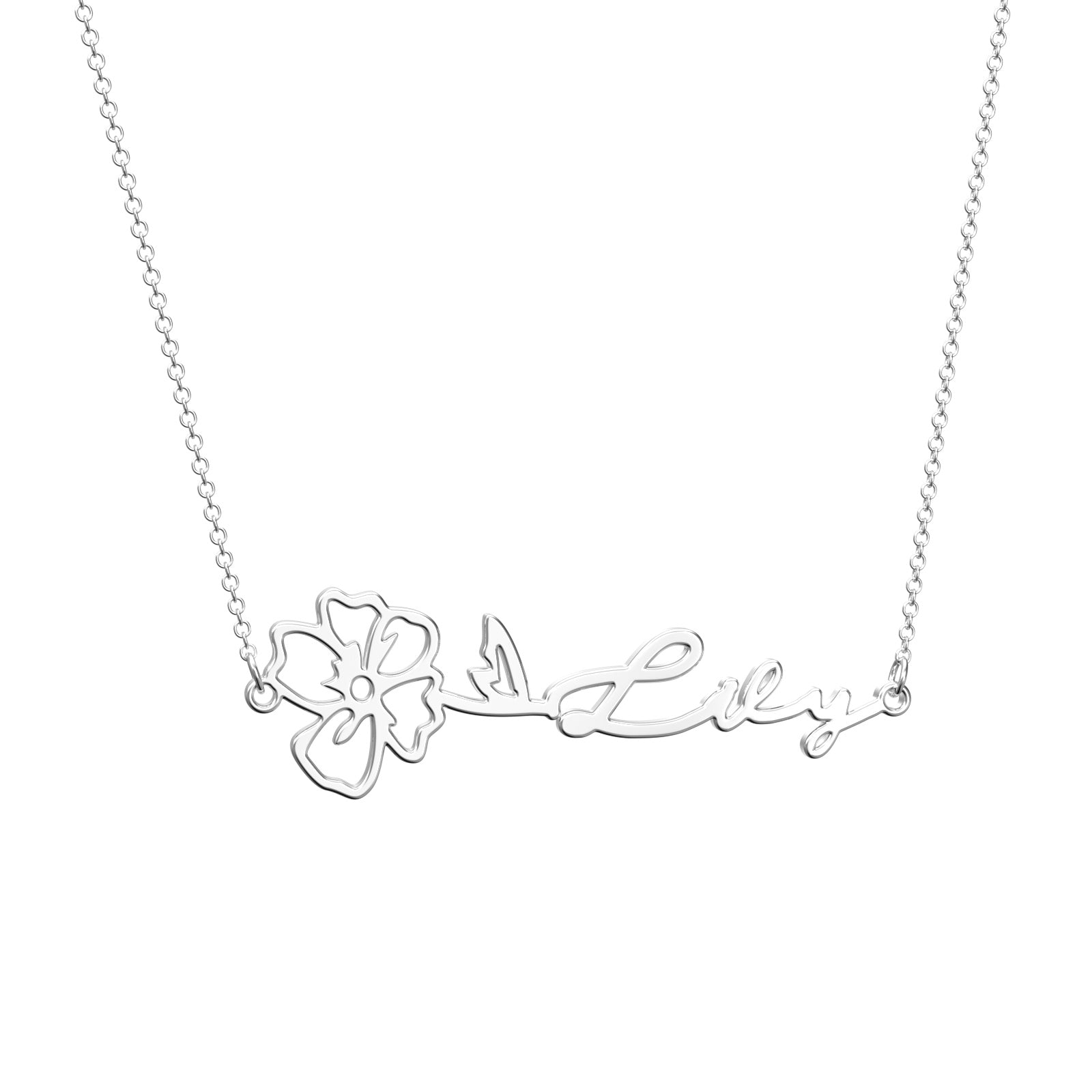 Custom Birthflower Name Necklace, The Best Gift For You - soufeeluk