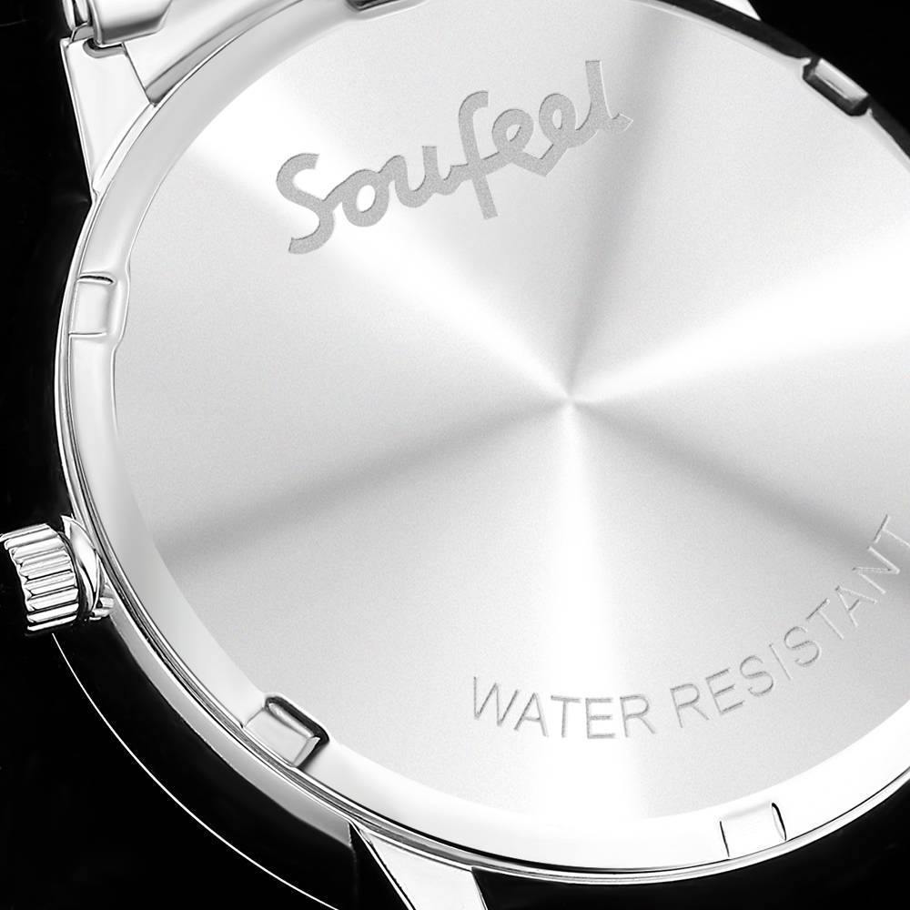 Unisex Engraved Alloy Bracelet Photo Watch 40mm Christmas Gifts - soufeeluk