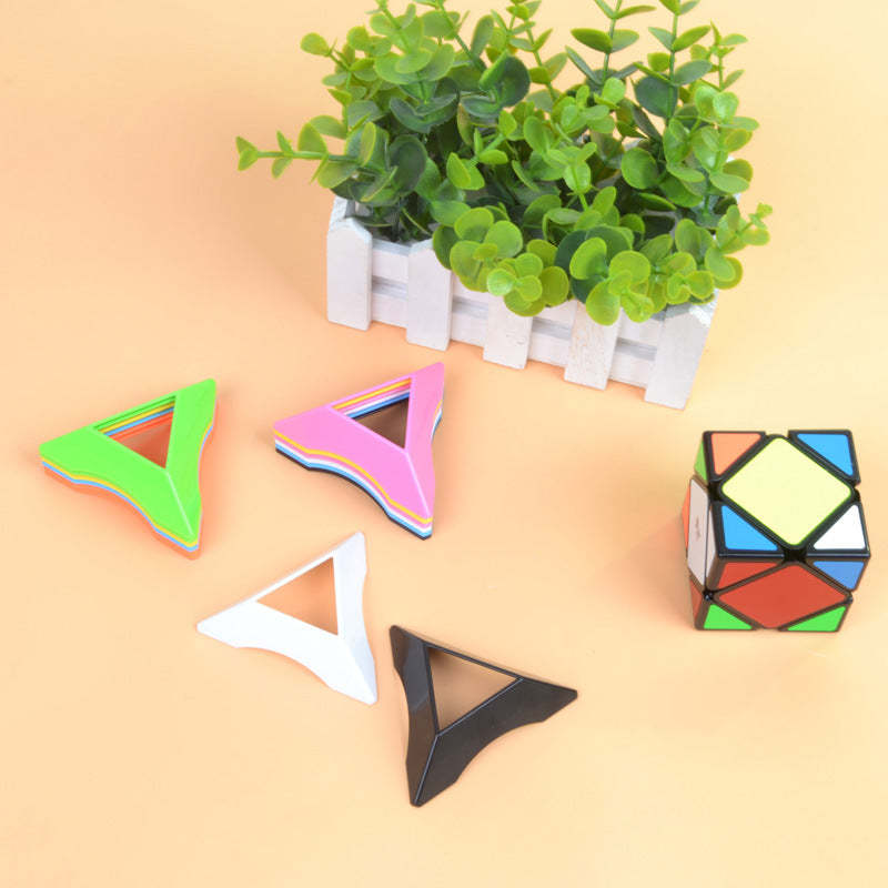 Photo Cube Multicolour Base Display Stand Triangle Magic Cube Holder Frame Accessories - soufeeluk