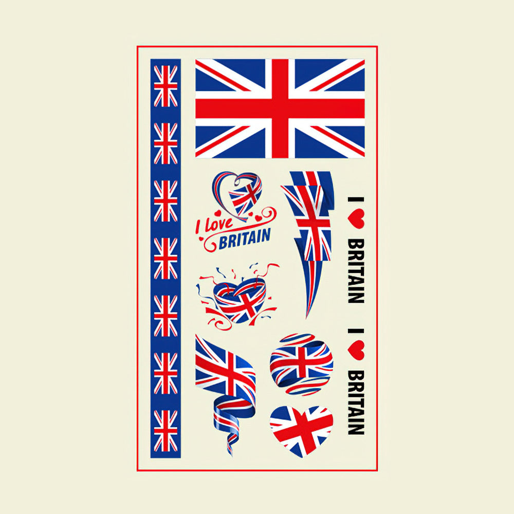 Flag Tattoo Stickers World Cup Soccer Match Party Gifts-U.K. - soufeeluk