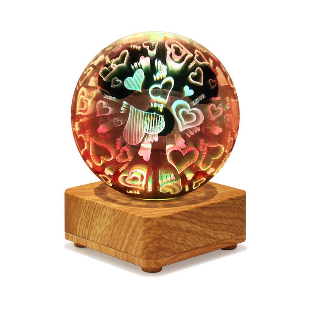 Firework 3D Star Effect Colorful Night Light Projector Lamp Magic Crystal Glass Ball Light - soufeeluk