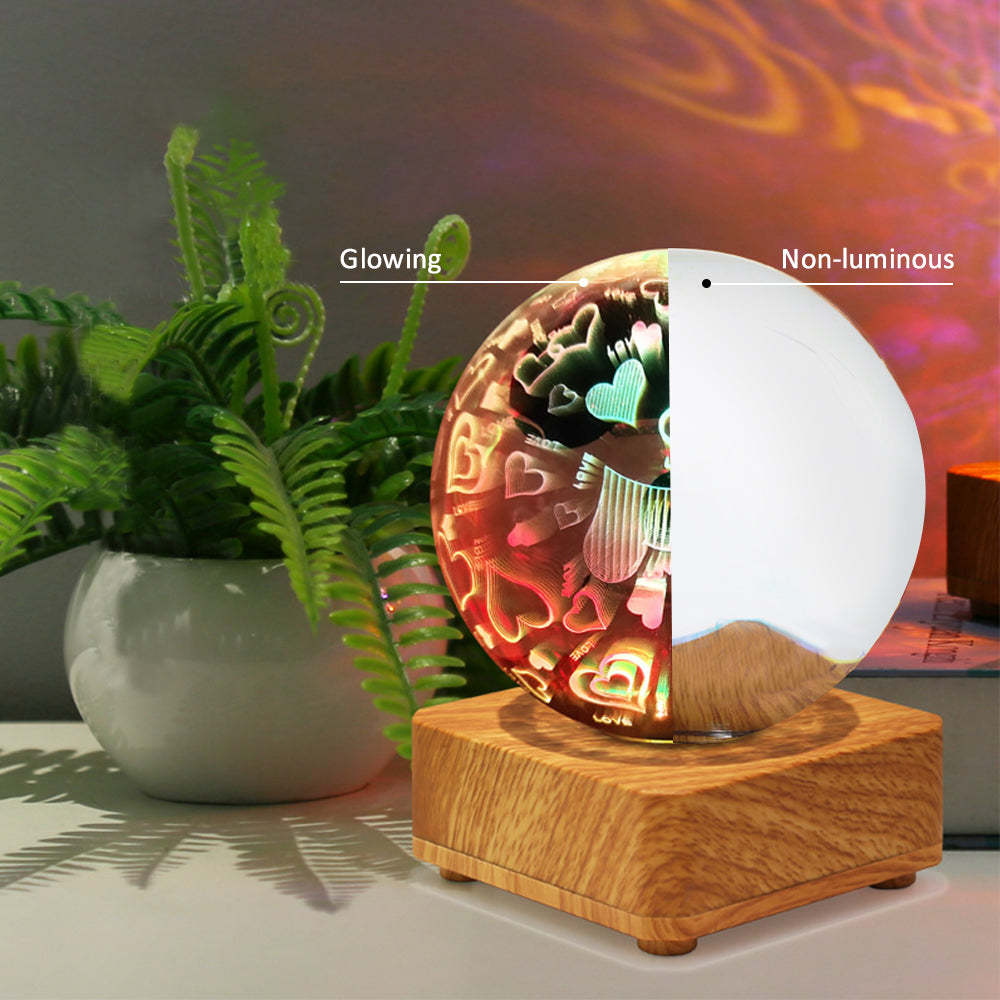 Firework 3D Star Effect Colorful Night Light Projector Lamp Magic Crystal Glass Ball Light - soufeeluk