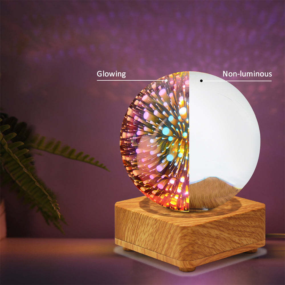 Firework 3D Star Effect Colorful Night Light Projector Lamp Magic Crystal Glass Ball Light - soufeeluk
