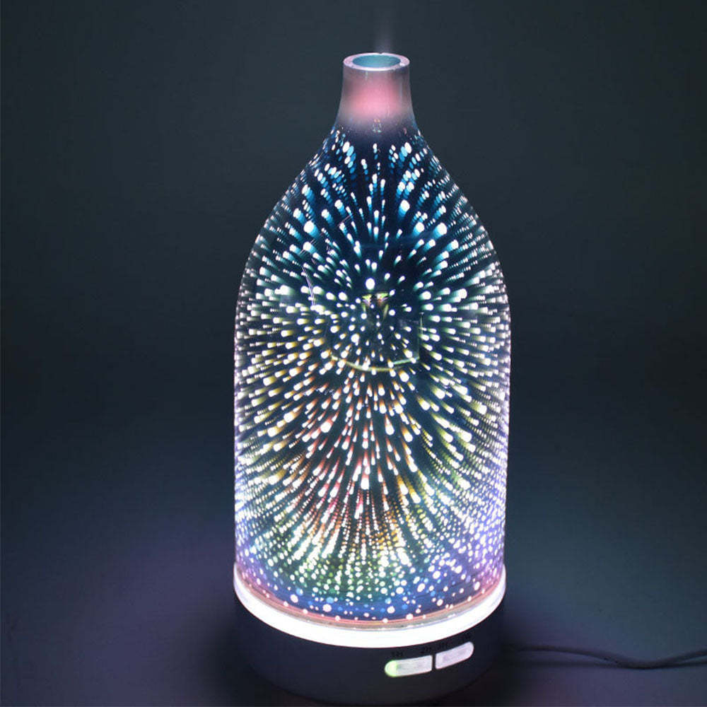 Firework Aromatherapy Lamp 3D Glass Colorful Humidifier Household Gifts - soufeeluk