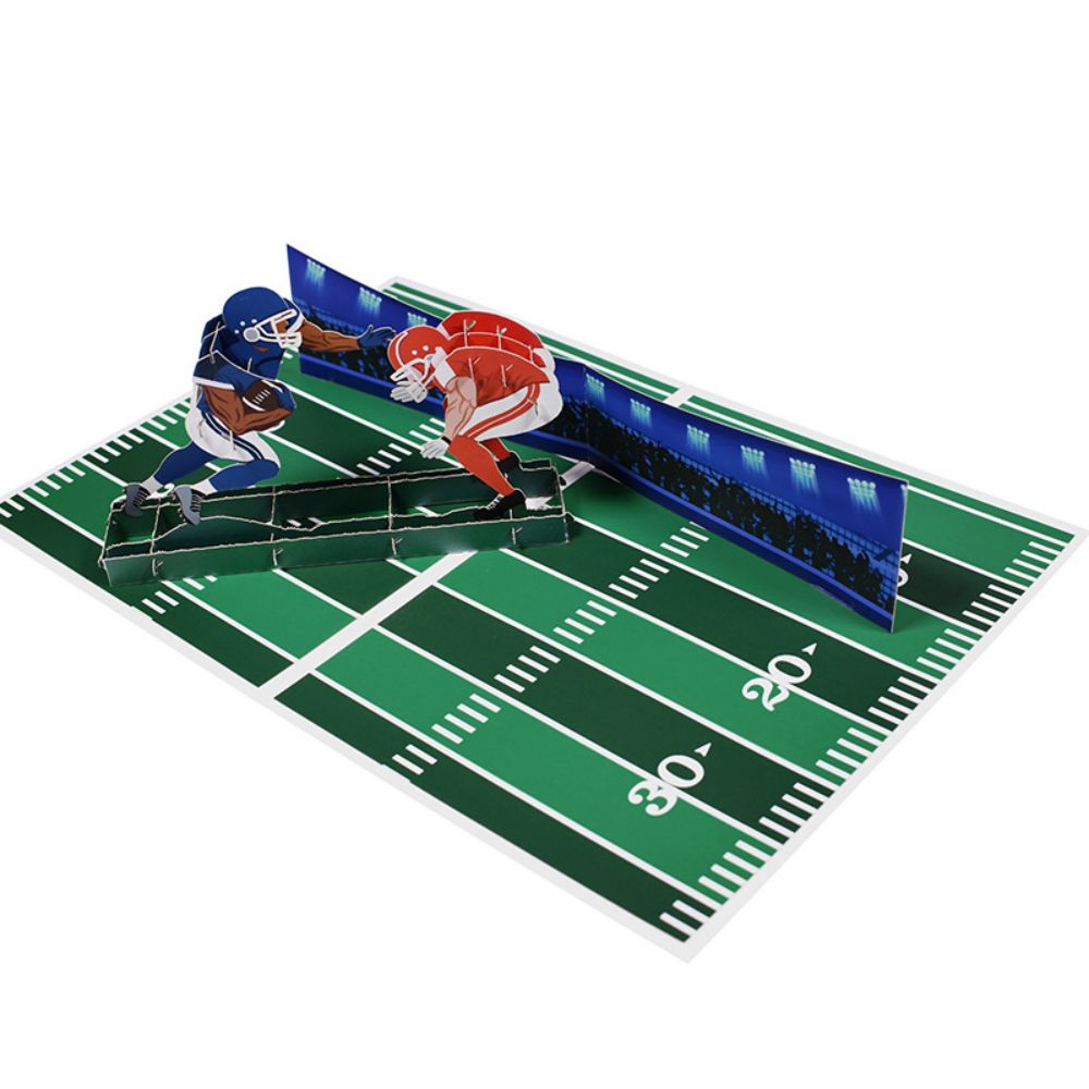 Father's Day 3D Pop Up Card Football Greeting Card for Dad - soufeeluk