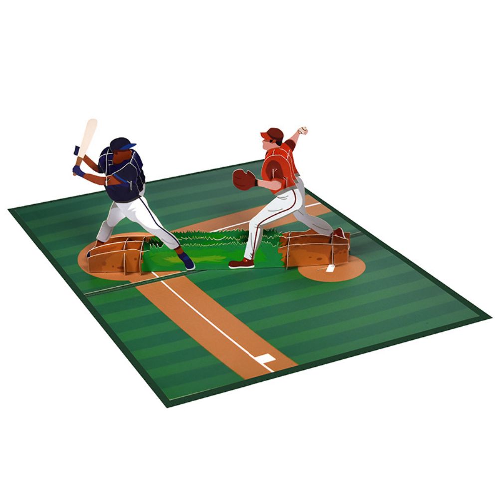 Father's Day 3D Pop Up Card Baseball Game Greeting Card - soufeeluk