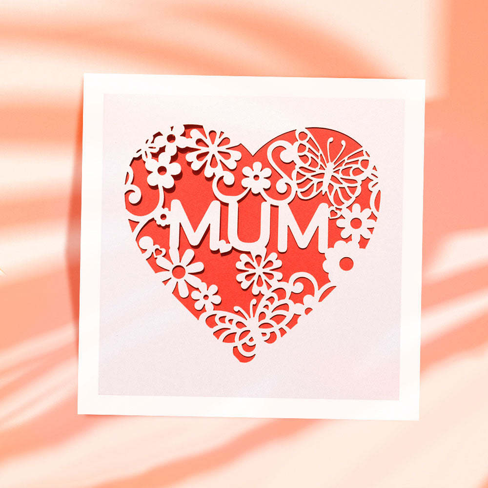 Mother's Day Card Mum 3D Pop Up Greeting Card - soufeeluk