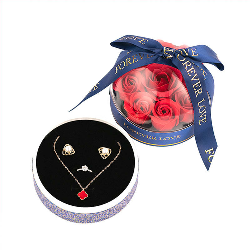 Rose Box Soap Flower Box Bow Box Lipstick Box Locket Ring Box Gift For Her - soufeeluk