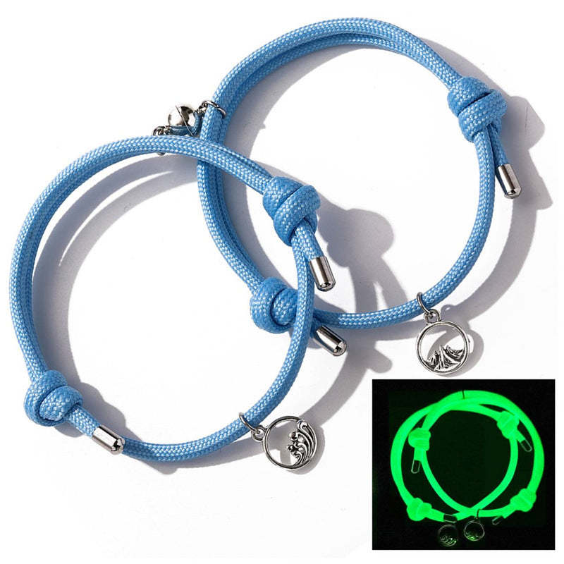 Luminous Couple Magnetic Bracelets Adjustable Bracelet Jewellery - soufeeluk