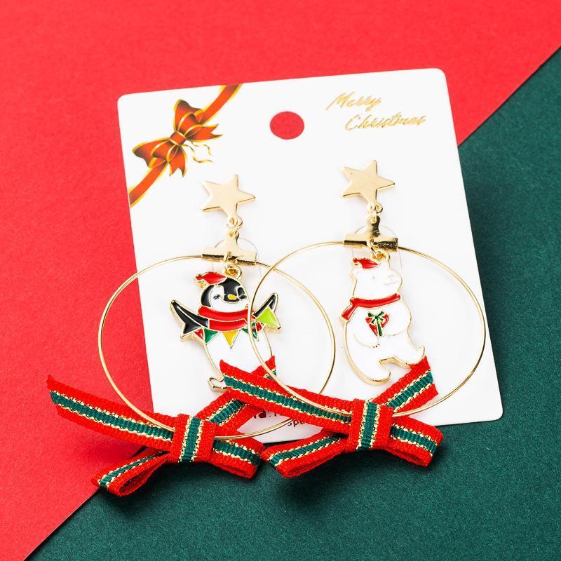 Christmas Earrings Charm Ring resin Christmas Earrings Christmas Theme