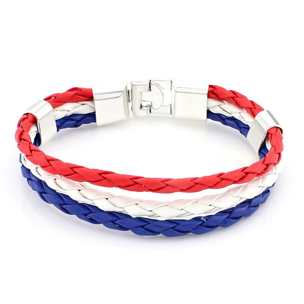 Flag Bracelet World Cup Couple Woven Gifts - soufeeluk