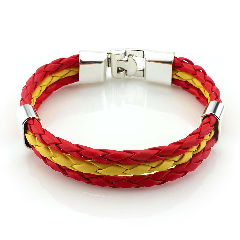 Flag Bracelet World Cup Couple Woven Gifts - soufeeluk