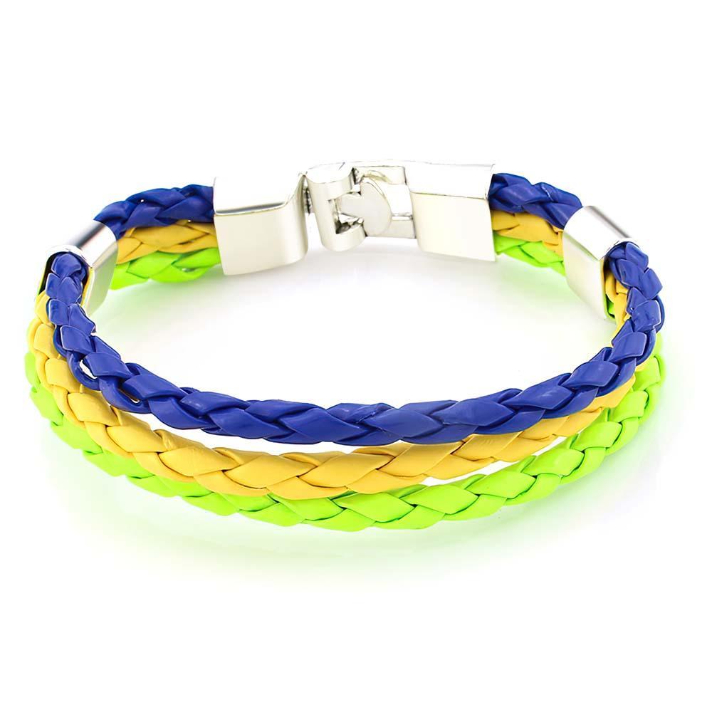 Flag Bracelet World Cup Couple Woven Gifts - soufeeluk