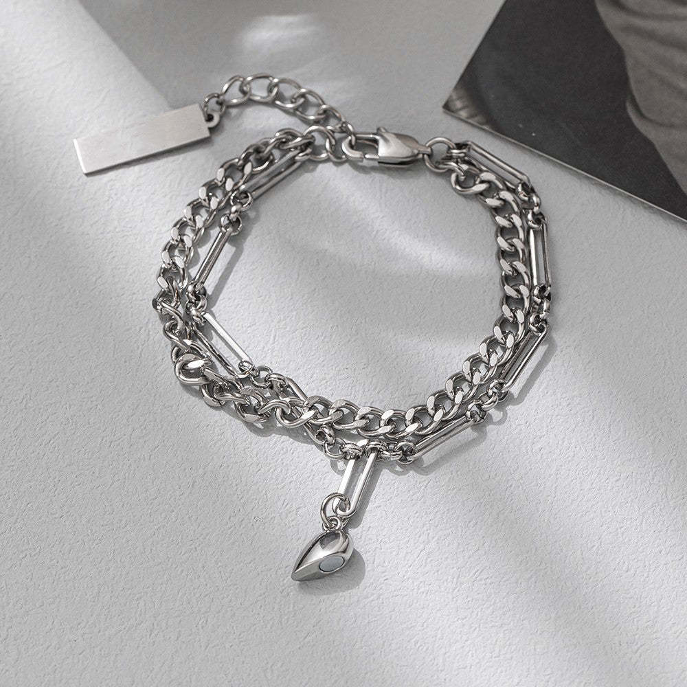 Magnetic Couple Bracelet Set Double Layer Design Valentine's Day Gift for Couples - soufeeluk