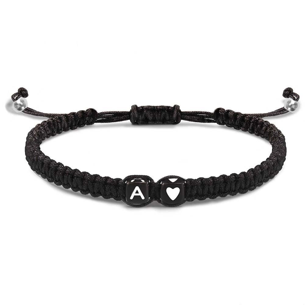 Alphabet Bracelet Heart Shape Braided Explosive Gifts - soufeeluk
