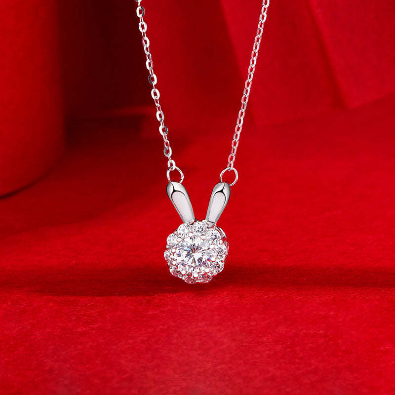 Rotating Bunny Necklace Design Premium Gifts - soufeeluk