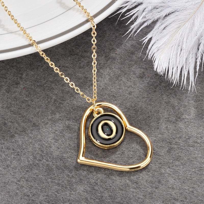 Fashion Hollow Love Heart Letter Necklace Creative Letter Pendent - soufeeluk