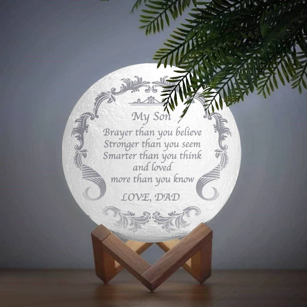 Photo Moon Lamp, Custom 3D Photo Light, Lamp Moon - Touch Two Colors15cm Available