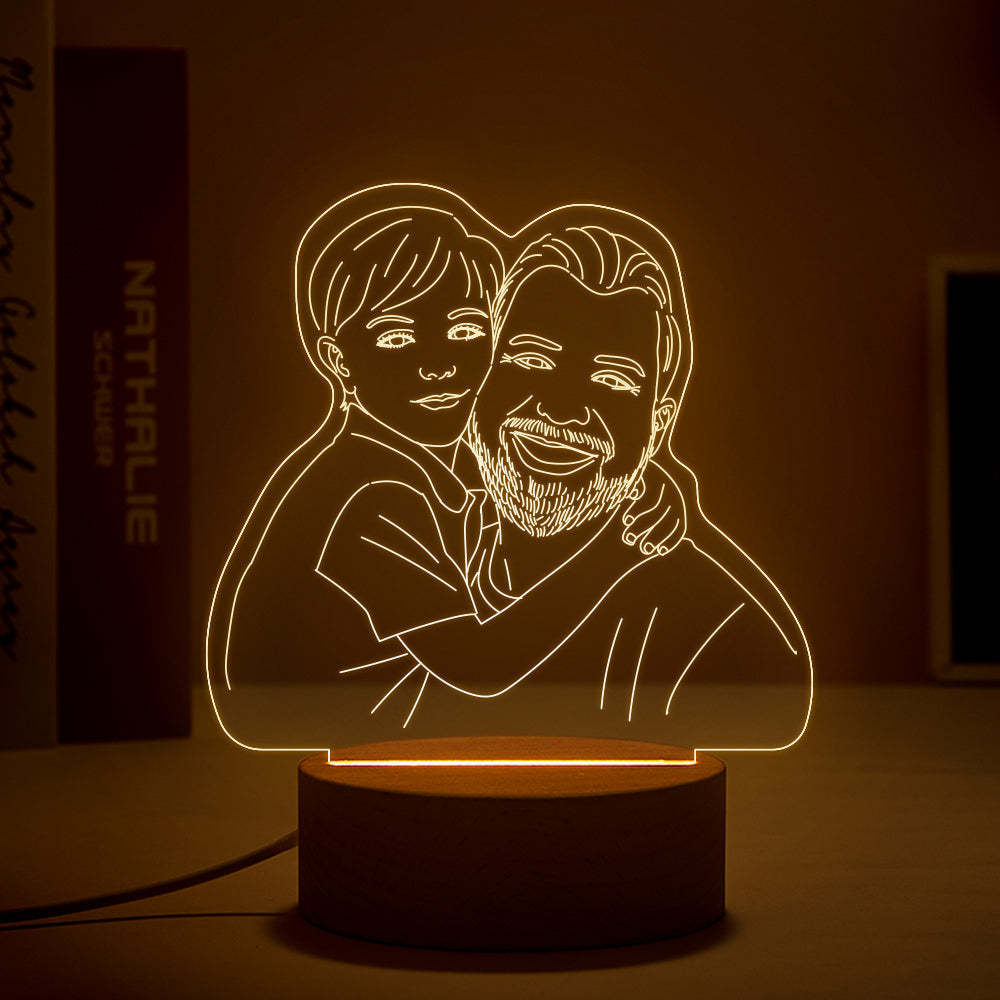 Anniversary Gifts Custom 3D Photo Lamp Personalised Night Light - soufeeluk
