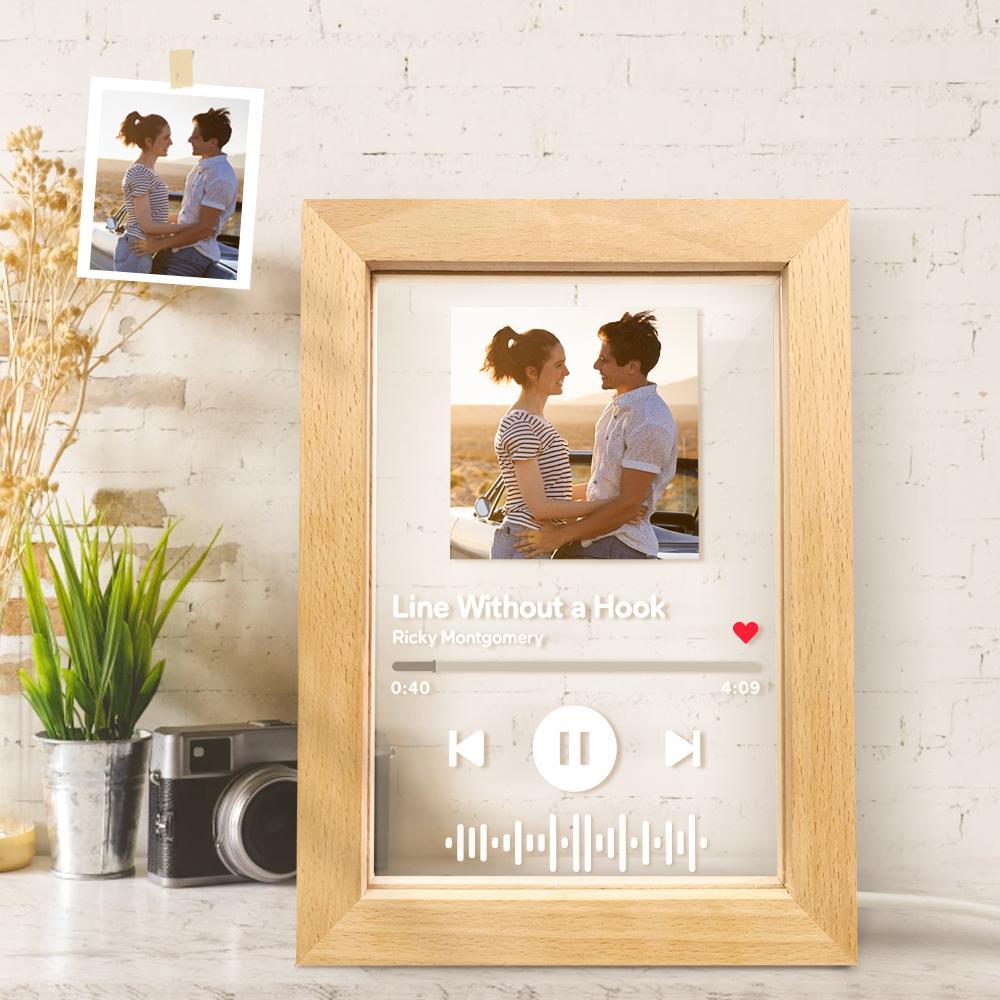 Custom Scannable Music Code Music Art Picture Frame Nignt Light Gift - soufeeluk