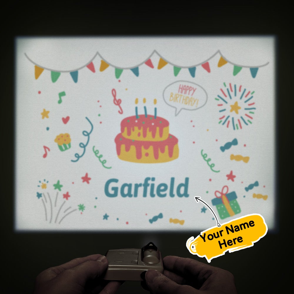 Custom Name Happy Birthday Projector Lamp Home Party Decor Atmosphere Light Birthday Gift - soufeeluk