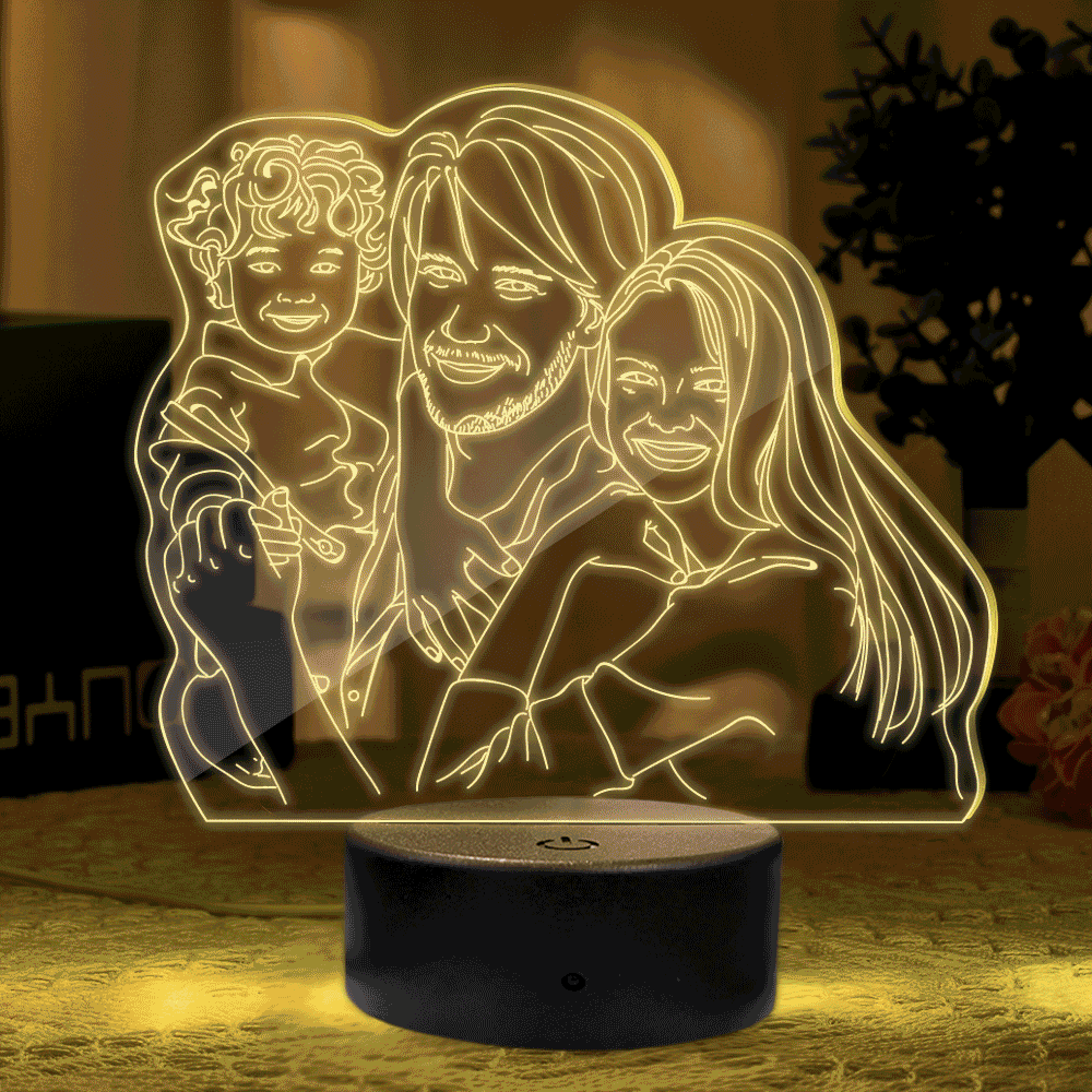 Custom 3D Photo Lamp Led Personalised Colorful Night Light Gift for Family - soufeeluk