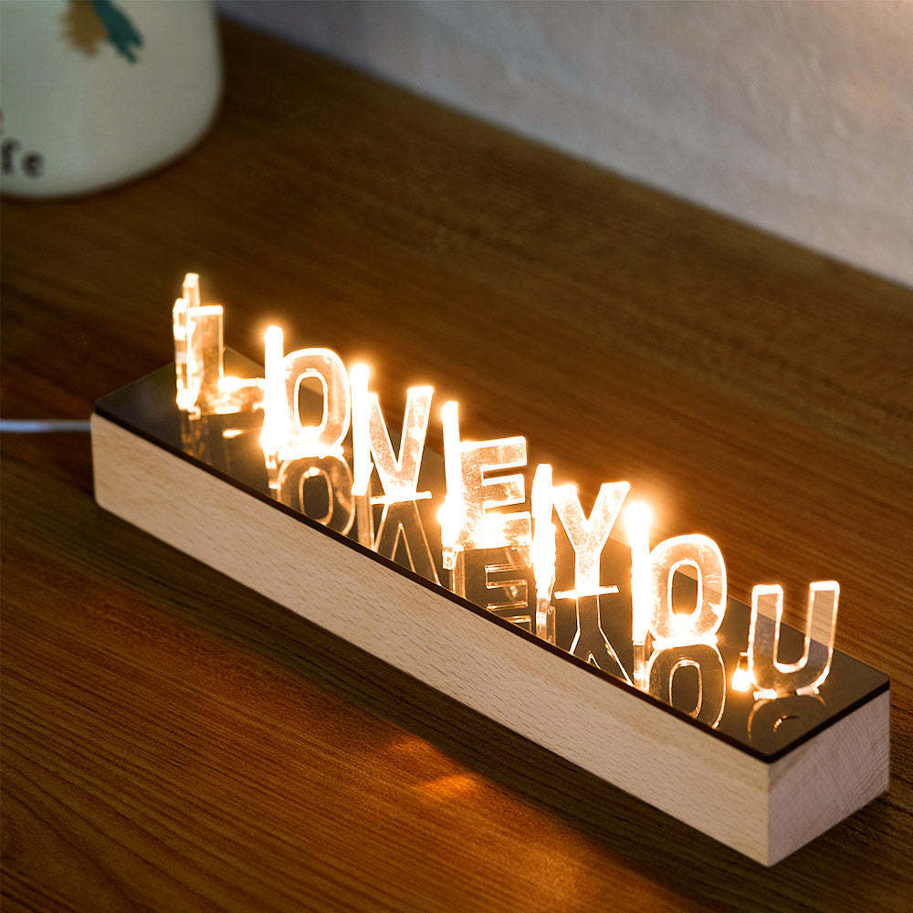 Custom Engraved Name Night Light Acrylic Commemorative Home Gifts - soufeeluk