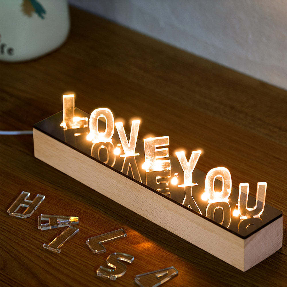 Custom Engraved Name Night Light Acrylic Commemorative Home Gifts - soufeeluk