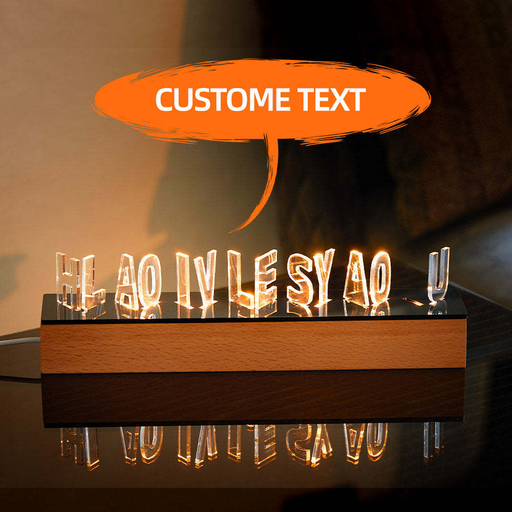 Custom Engraved Name Night Light Acrylic Commemorative Home Gifts - soufeeluk
