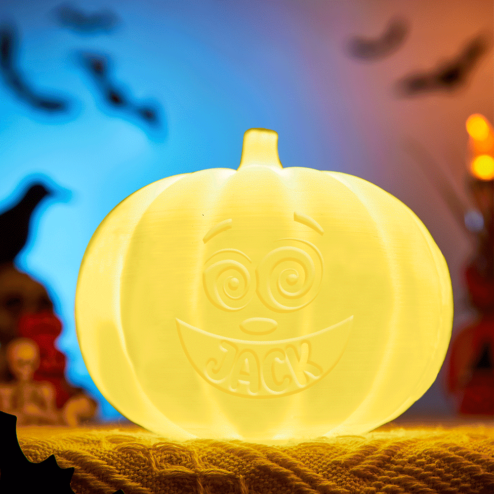 Personalised Halloween Pumpkin Light Custom Hypnotic Light Custom Light Up Jack-o-lantern Halloween Decor - soufeeluk