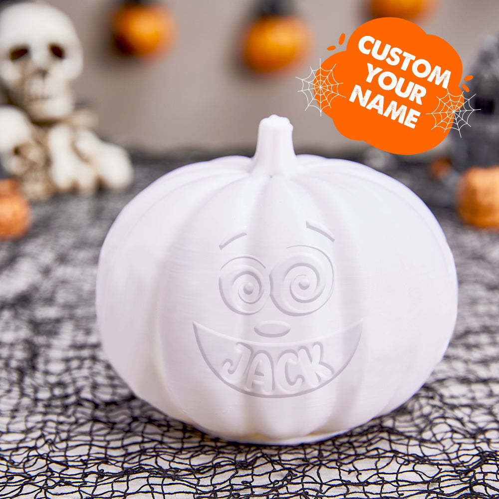 Personalised Halloween Pumpkin Light Custom Hypnotic Light Custom Light Up Jack-o-lantern Halloween Decor - soufeeluk