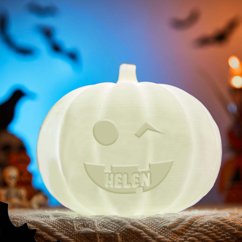 Personalised Halloween Pumpkin Light Custom Lively Light Custom Light Up Jack-o-lantern Halloween Decor - soufeeluk