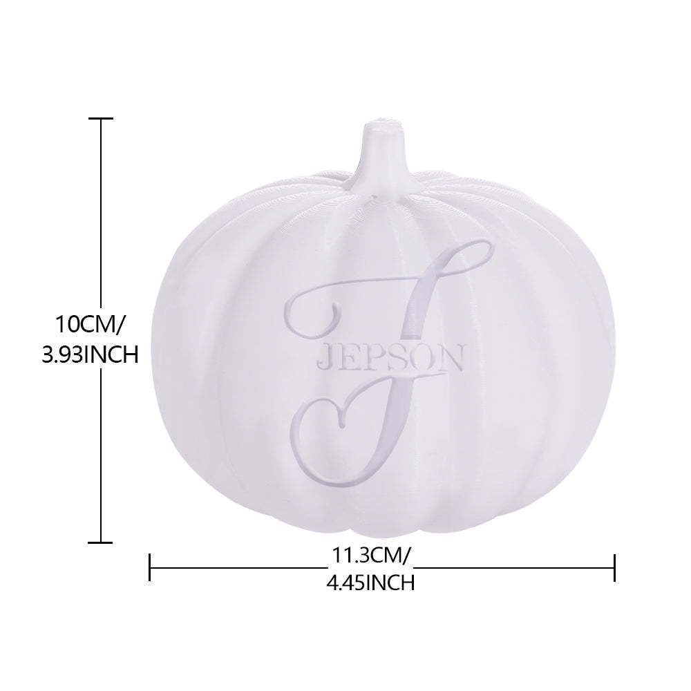 Personalised Halloween Pumpkin Light Custom Name Light Custom Light Up Jack-o-lantern Halloween Gift - J - soufeeluk