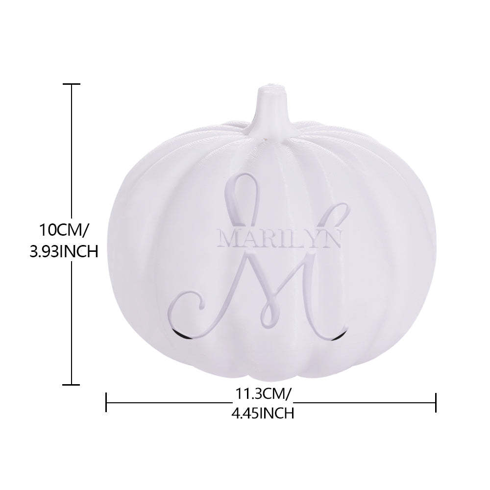 Personalised Halloween Pumpkin Light Custom Name Light Custom Light Up Jack-o-lantern Halloween Decor - M - soufeeluk