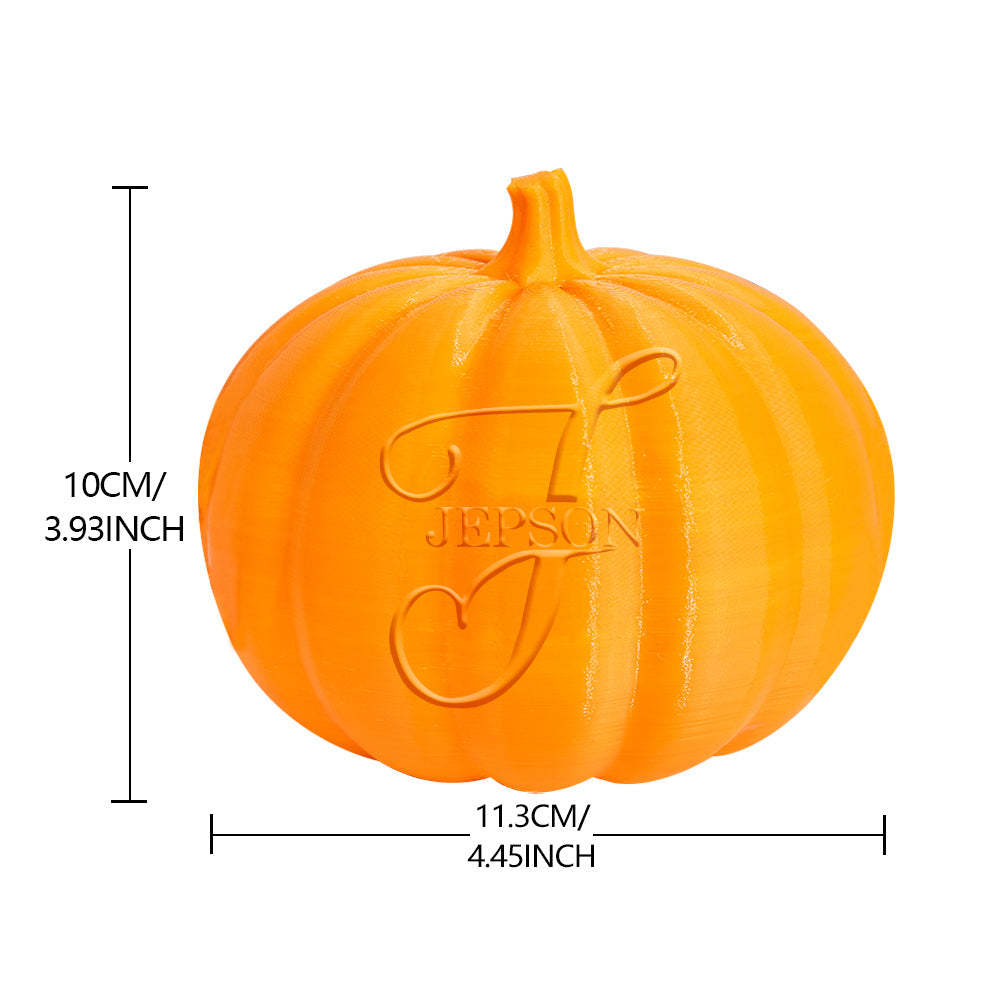 Personalised Halloween Pumpkin Light Custom Name Light Custom Light Up Jack-o-lantern Halloween Gift - J - soufeeluk