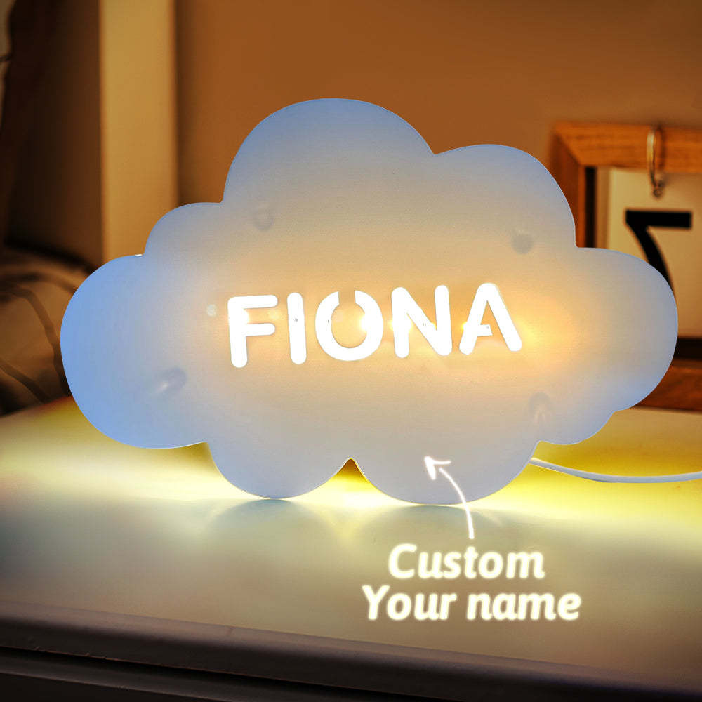 Personalised Name Cloud Wall Light for Kids Room Birthday Gift for Kids - soufeeluk