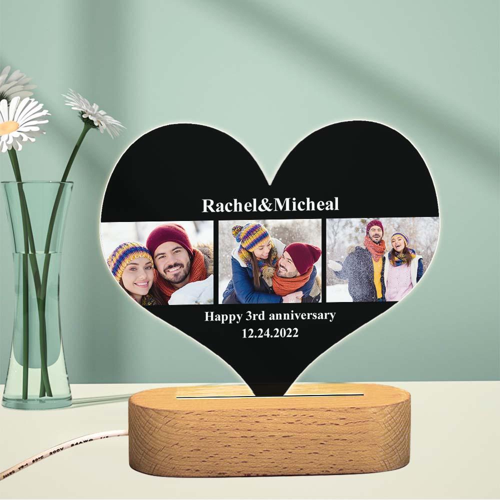 Personalised Gifts With Pictures Custom Night Light Home Decor Valentines Day Gift - soufeeluk