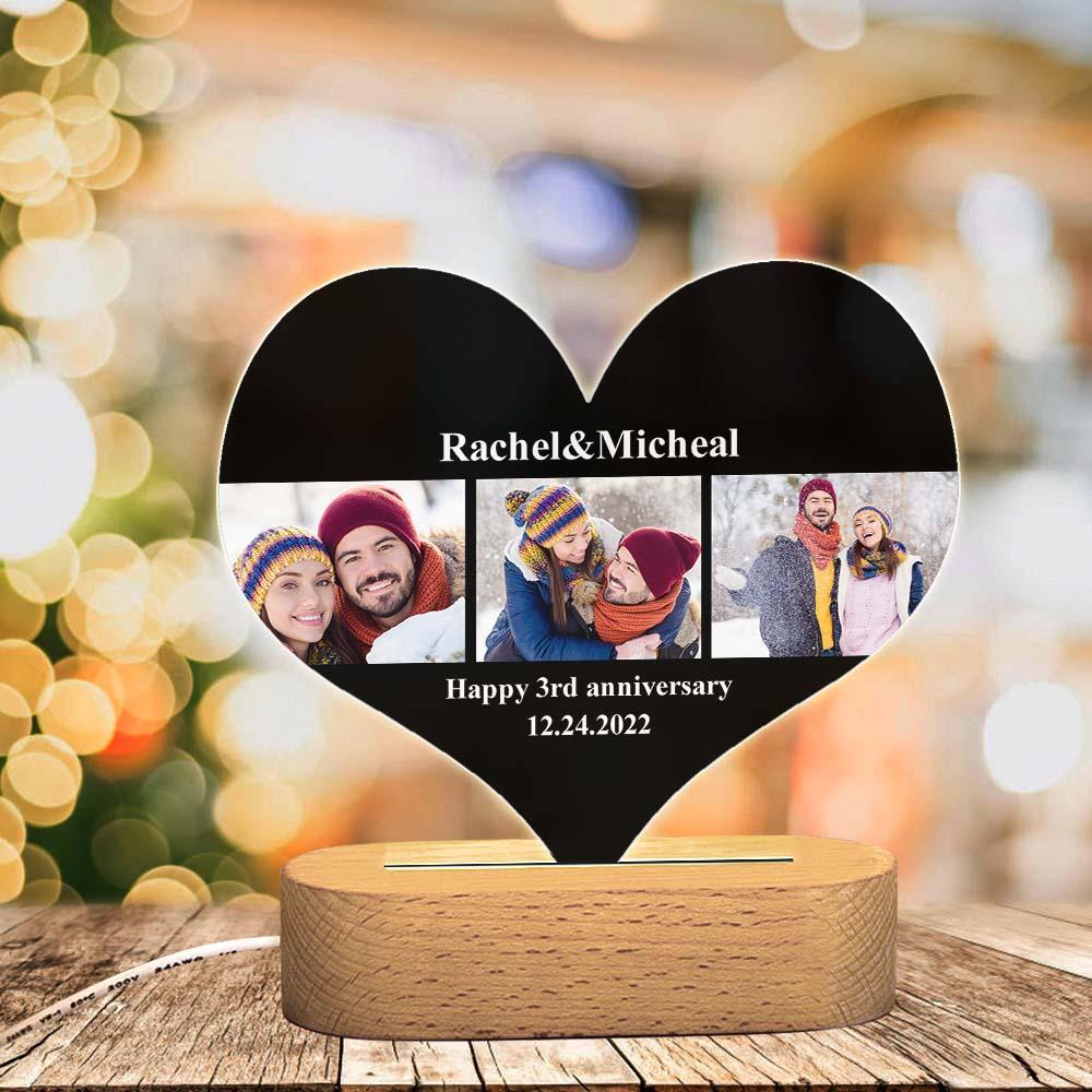 Personalised Gifts With Pictures Custom Night Light Home Decor Valentines Day Gift - soufeeluk