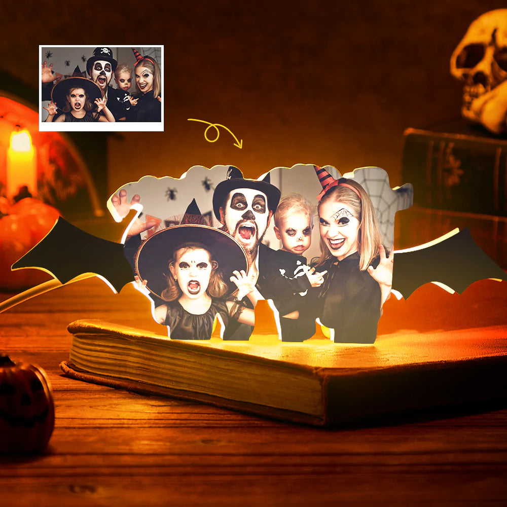 Custom Photo Night Light Personalised Halloween Acrylic Lamp Creative Gift - soufeeluk
